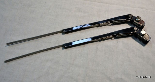 Bras essuie glace réglables x 2 - axe de 5 mm